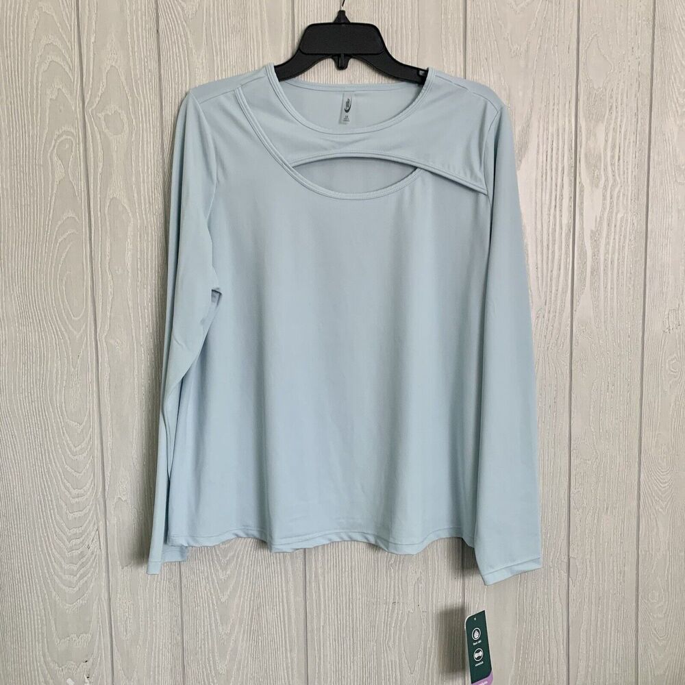 MTA Sport Light Blue Athletic Top Size 1X NWT